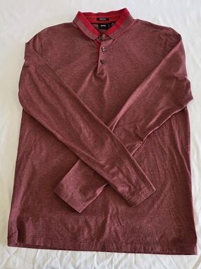 BOSS by Hugo Boss | Men’s Regular Fit Mercerized Cotton Long-Sleeve Polo